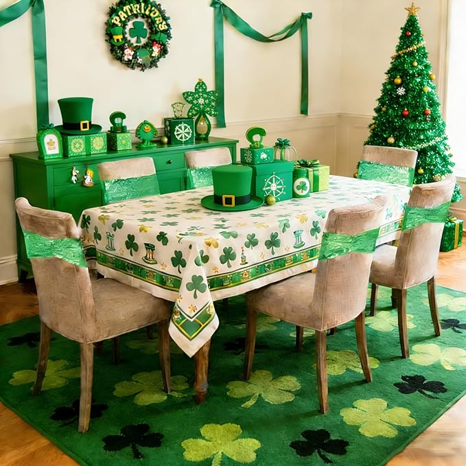 SquarePie 50 Pcs Sequin Chair Sashes Green Glitter Sequin Sashes Bands Decorative Chair Ties Bows for Wedding Party Festive Decor