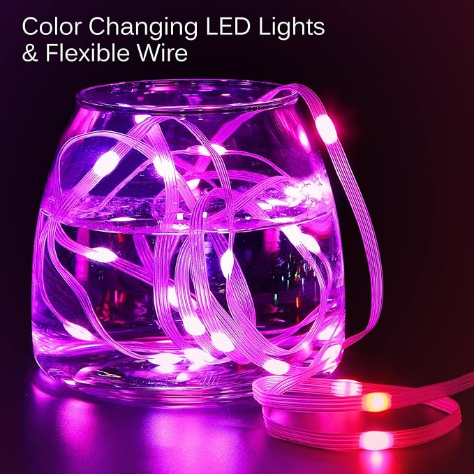 LED Curtain Lights 10ft x 8ft, 240 RGB Color Changing Fairy Lights | 200+ Lighting Modes,APP & Remote Control,Timer,Dimmable,Waterproof String Lights for Bedroom Wall Patio Party Christmas Decor