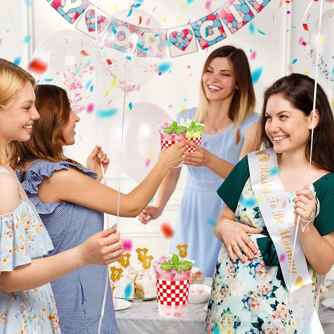 100 Pcs Red and White Checkered Cups 16 oz Disposable Red Gingham Plaid Plastic Cups Bulk for Picnic BBQ Decorations Racing Themed Birthday Party Supplies Carnival