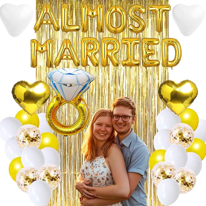 Wedding Rehearsal Dinner Decorations, Almost Married Balloons Backdrop | Wedding Rehearsal Decorations, Engagement Bridal Shower Bachelorette Party Supplies
