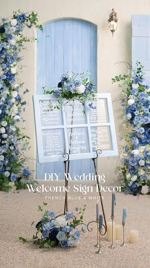 Ling's moment Artificial Flowers 25Pcs Provence Roses Decor w/Stems,3" DIY Foam Floral for Wedding Bouquet/Centerpieces, Outdoors Party Backdrop, Room/Table, and Garden/Pot Decorations