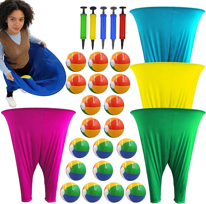 Granny Pants Yard Game Set,Outdoor Party Game Granny Pants Outdoor Game with Bouncy Balls and Air Pump Fun Family Reunion Backyard Games for Groups