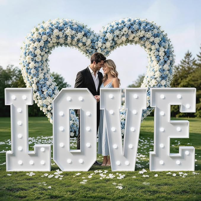 Marquee Letters - Cool Light Marquee, Large Letters H for Birthday, Anniversary, Wedding Decor (DIY Kit) 25pcs Accessory Set