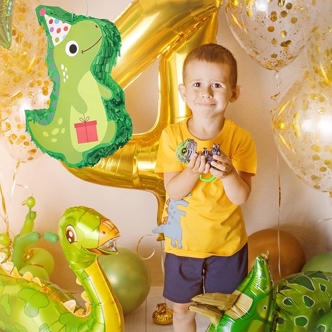 Sratte Dinosaur Piñata For Birthday Party Decor, 15.5 x 10 x 2.8 In Dino Piñata