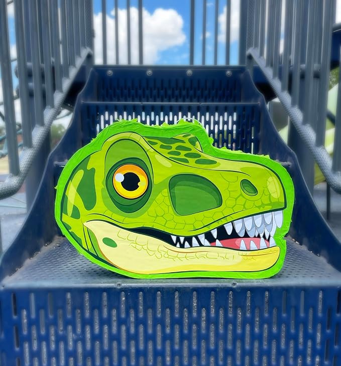 Jergrim Dinosaur Pinata Head, 4 Piece Set, For Jurassic Party Supplies, Dino Parties Decoration, Roar Pinatas, Birthday, Mexican Piñata De Dinosaurio Fits Pinata Stuffers And Dinosaurs Party Favors