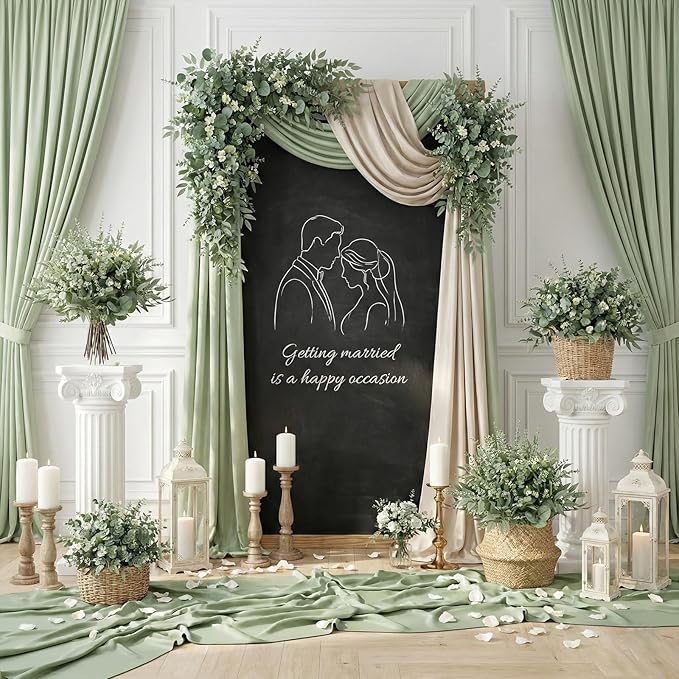 lovemoon 130 Pcs Artificial Mixed Eucalyptus Stems Bulk, 5 Kinds of Faux Greenery Eucalyptus Leaves Bulk for Vase Wedding DIY Bouquets Floral Arrangement Home Decor (130, Green)