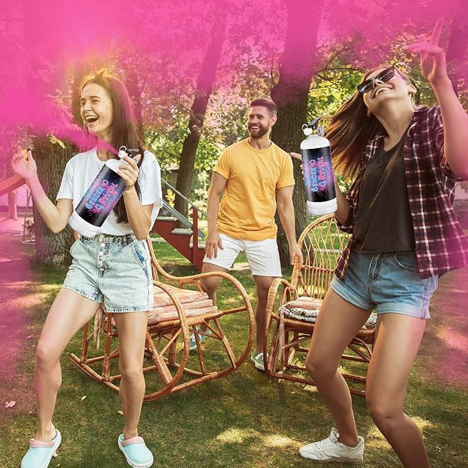 Gender Reveal Fire Extinguisher Pink or Blue 2Pack Large Gender Extinguishers Smoke Powder for Boy or Girl Baby Gender Reveal Ideas Biodegradable Color Powder Smoke for Gender Reveal Party