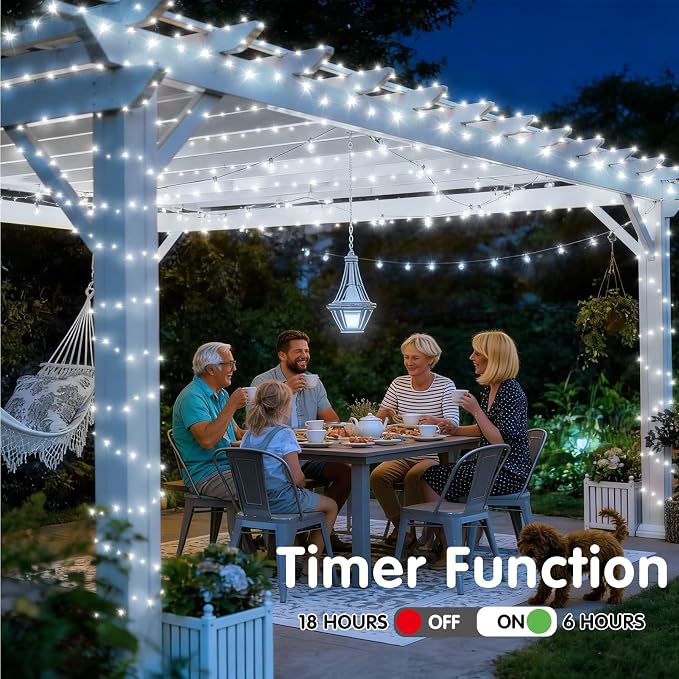 SAUIRS 403FT 1000 LED Christmas Lights Outdoor String Lights with 8 Modes Timer Waterproof Fairy Light Plug in for Outside Indoor Party Xmas Palm Tree Yard Wedding Decorations(Cool White)