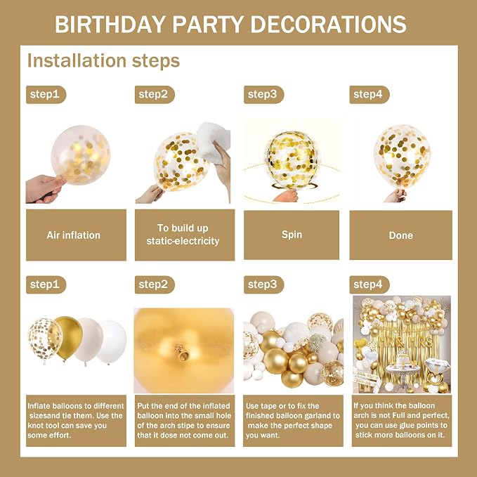 Engagement Party Decorations Set, Gold and White Balloon, MR & MRS Balloons with Foil Backdrop, Cake Toppers and Banners,Sash