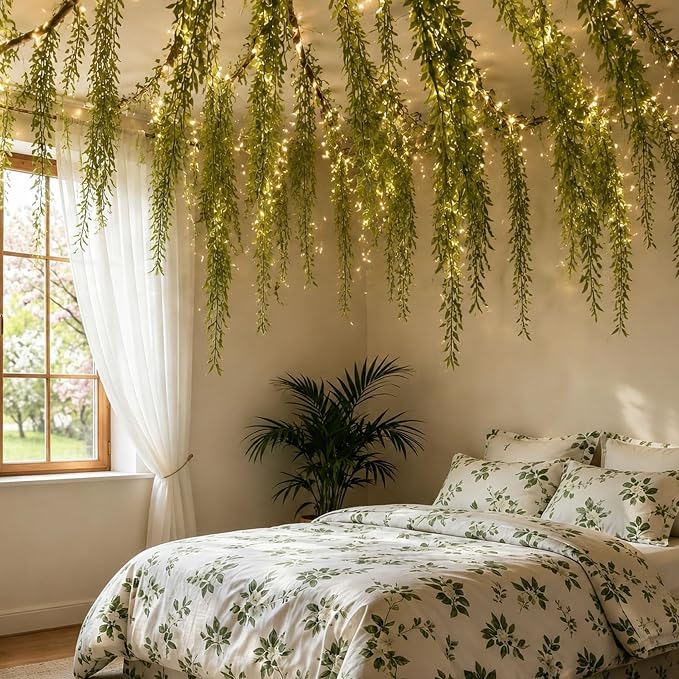 45 Pcs Jungle Theme Decorations, Artificial Faux Vines Hanging Greenery for Rainforest Party, Classroom Bedroom Home Wall & Ceiling Decor