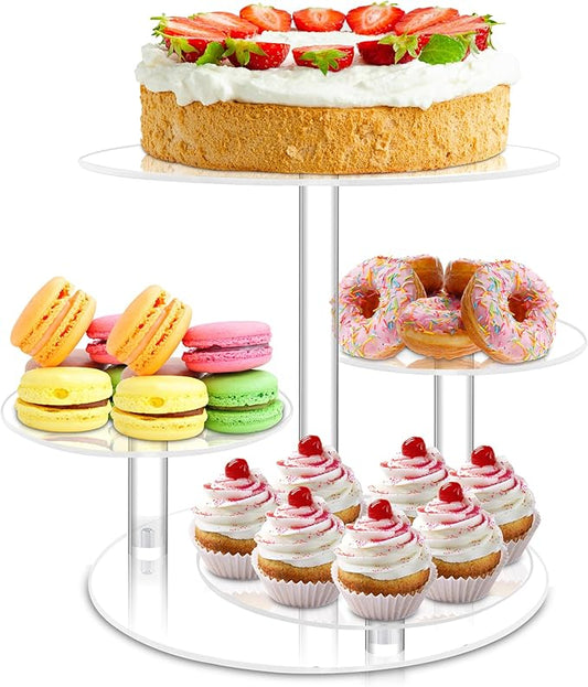 4 Tier Round Cake Stand & 2 Pcs Donut Wall