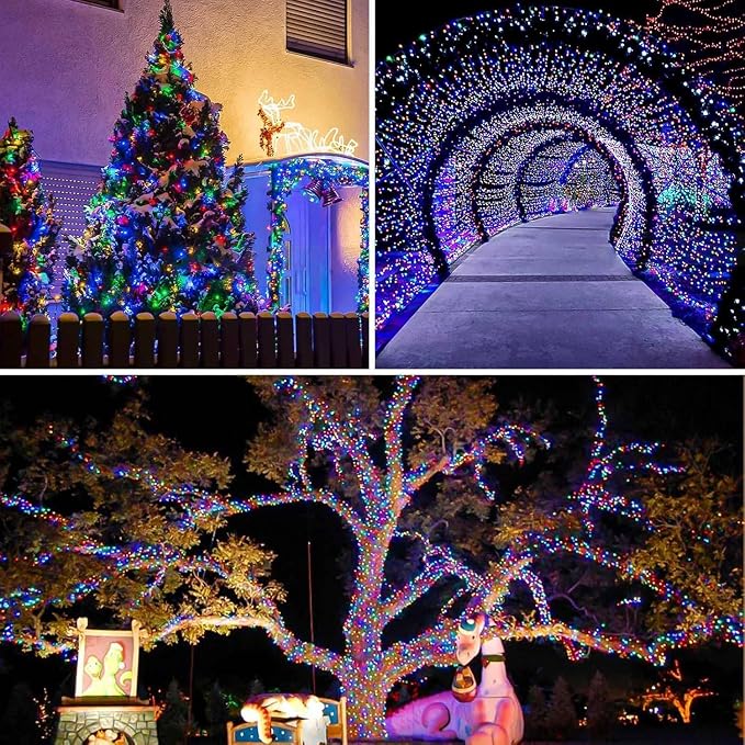 Warm White ⇋ Multicolor 66Ft 200LED Christmas Fairy Lights Plug in with Remote, Waterproof String Lights Outdoor Indoor 10 Modes with Timer, Twinkle Lights for Girl's Room Garden Christmas Decorations