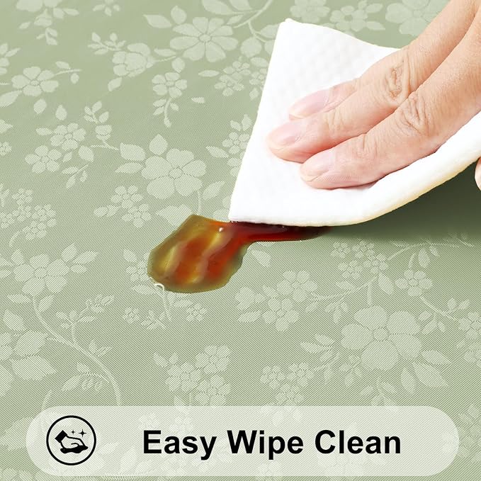 Smiry Rectangle Table Cloth, Waterproof Heavy Duty Vinyl Tablecloths, Wipeable Washable Table Cover for Kitchen and Dining Room (Grass Green, 60" X 84")