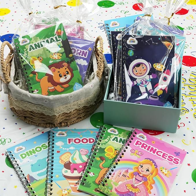 ZMLM 24 Water Coloring Books for Kids Party Favors - Bulk Mini Coloring Books for Kids Ages 4-8,Small Birthday Goodie Bag Stuffers School Teacher Return Gift Art Crafts Classroom Prizes (Classic)