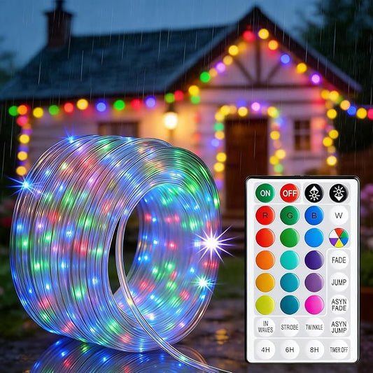 132ft 400 LED Rope Lights Outdoor, Waterproof Color Changing String Lights with Remote, 16 Colors & 8 Modes for Christmas, Halloween, Party, Garden, Patio, Bedroom Décor