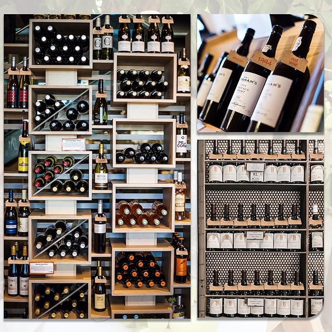 500 PCS Kraft Paper Wine Bottle Tags Brown Wine Bottle Neck Tags Blank Wine Bottles Hanging Labels for Cellar, Champagne, Wine Racks Marker, Double Sided