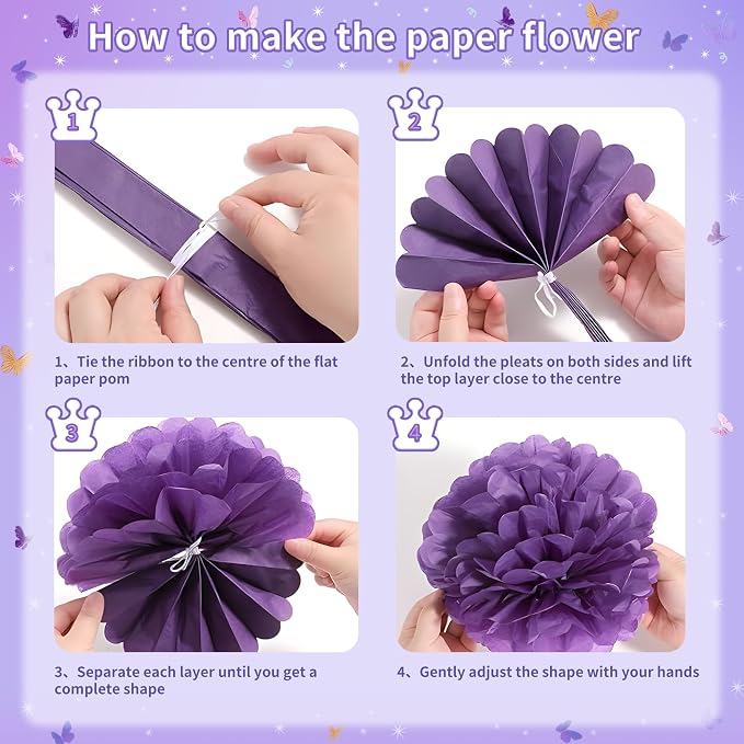 199 Pcs Purple Birthday Party Decorations For Women，Happy Birthday Party Decorations For Girls, 100 Pcs Paper Plates,Napkins and Forks for 20 Guests,Bday Sash and Crown,20 Tableware Sets