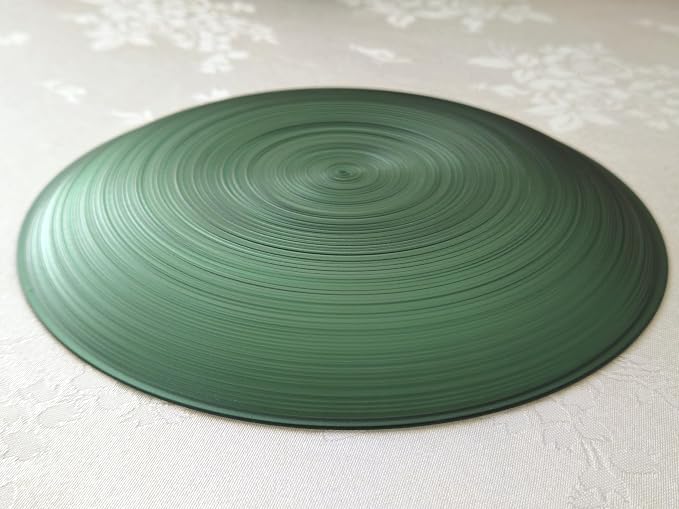 " OCCASIONS " 50 Plates Pack (25 Guests)-Wedding Party Disposable Plastic Plate Set -25 x 10'' Dinner + 25 x 7'' Salad & Dessert plates (Belize in Green & Gold)