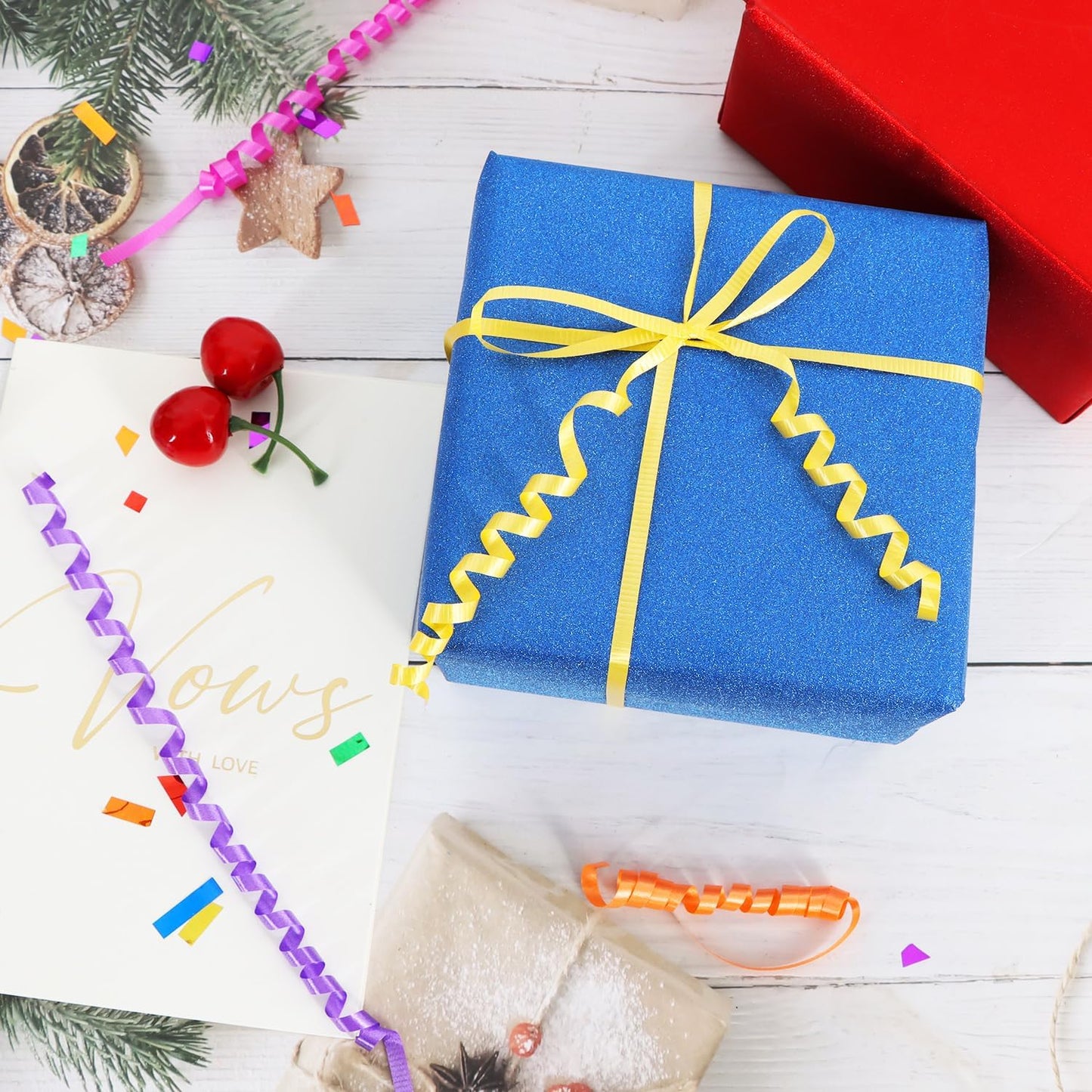 BEISHIDA 500 Yards Matte Gold Curling Ribbon Balloon String Crimped Ribbons for Gift Wrapping Ribbon for Birthday Halloween Party Decoration Festival Art Craft Christmas Gift Wraps