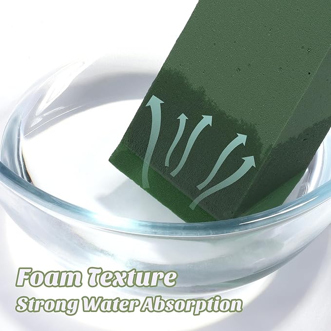 Hahood 24 Packs Floral Foam Blocks Wet & Dry Floral Foam Bricks 5.5x3.1x1.8 Inch Flower Arranging Kit for Fresh and Artificial Flowers Florist Foam Blocks for Wedding Home Decor