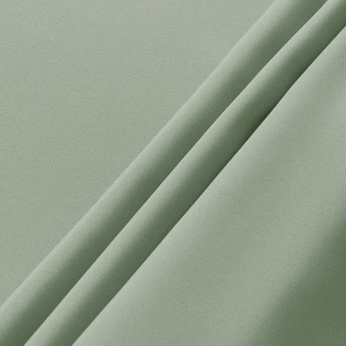 sancua Round Tablecloth - 60 Inch - Water Resistant Spill Proof Washable Polyester Table Cloth Decorative Fabric Table Cover for Dining Tables, Buffet Parties and Camping, Sage Green