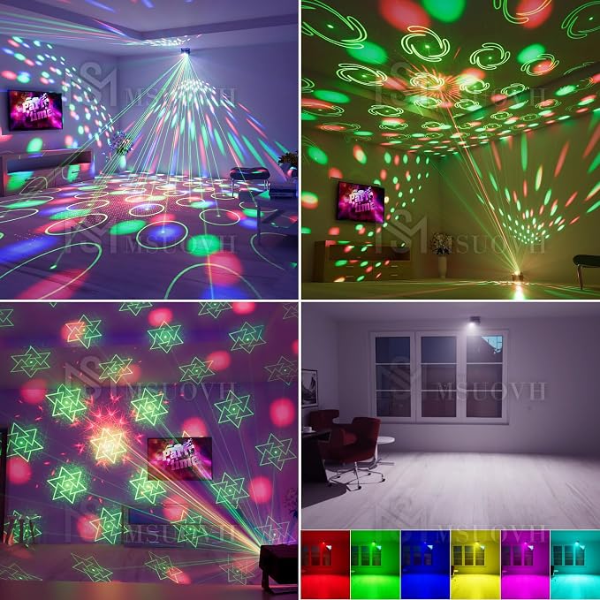 Disco Ball Party Lights Dj Disco Light Sound Activated Strobe Stage Light for Parties Indoor Dance Birthday Gift Bar Club Wedding Rave Home Room Karaoke New Years Eve Halloween Christmas Decorations