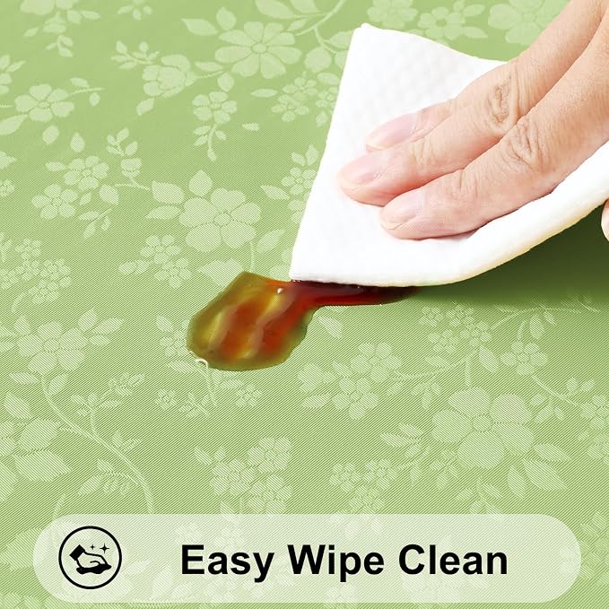Smiry Rectangle Table Cloth, Waterproof Heavy Duty Vinyl Tablecloths, Wipeable Washable Table Cover for Kitchen and Dining Room (Sage Green, 60" X 120")