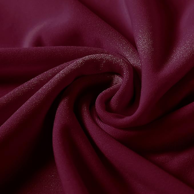 Spandex Chair Cover,12PCS,Chair Covers,Living Room Chair Covers,Removable Chair Cover Washable Protector Stretch Chair Cover for Party, Banquet,Wedding Event,Hotel(Burgundy)