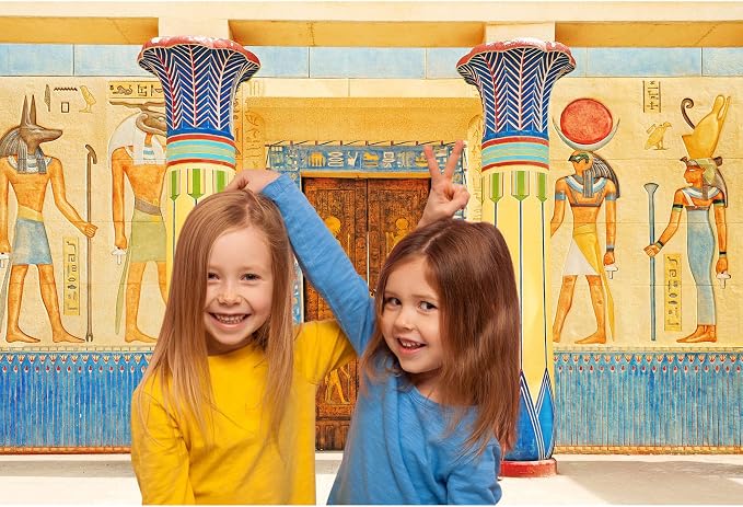 Ancient Egyptian Backdrop Ancient Egyptian Writing Pharaoh Hieroglyphics on Stone Photography Backdrop Ancient Egypt Wall Mural Theme Party Backdrop for Travel Vacation Portrait Photo Props 5x3ft