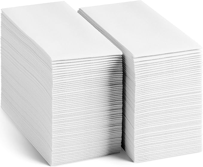 Disposable Linen-Feel Guest Towels [MEDIUM SIZE - Pack of 1500] - Cloth-Like Hand Bathroom Napkins - Soft and Absorbent Paper Napkin for Kitchen, Bathroom, Party, Wedding, Or Event