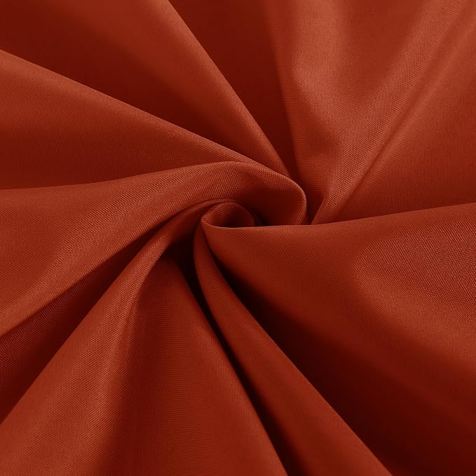 Obstal 2 Pack Table Clothes for 8 Foot Rectangle Tables - Water Resistant Washable Fabric Polyester Rectangle Table Cover Protector for Wedding, Banquet and Trade Shows, 96L x 30W Inches, Rust