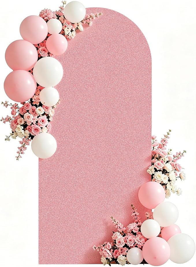 6FT Arch Backdrop with Stand Set, No-Tip Stability Foam Board Photo Booth Background for Wedding Birthday Party Ceremony Baby Shower Banquet Decoration Reusable - White