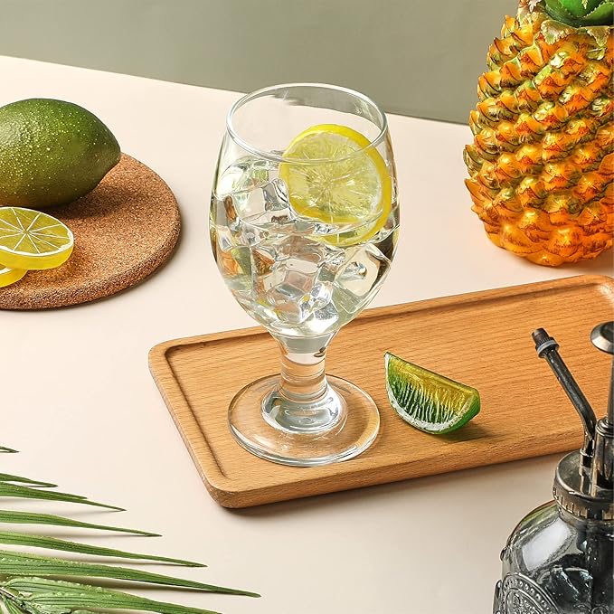 Patelai Set of 18 Water Goblet, 13.5 oz Clear Drinking Glasses Bulk Dishwasher Safe, Stemmed Water Glass for Juice Wine Beer Tea Sangria Cold Beverages, Reusable Glassware for Home Party Restaurant