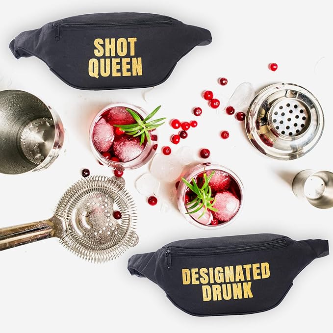 Bachelorette Fanny Pack Set (7 pack) Includes Bride Fanny Pack I Funny Fanny Packs for Bachelorette Party Favors