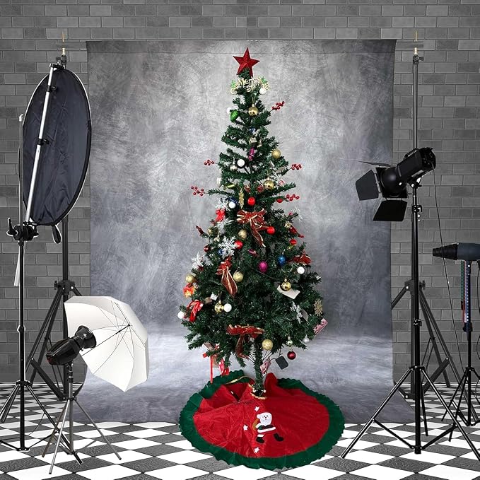 Abstract Professional Photography Backdrop for Portrait Photo Props Booth Background Photoshoot Studio with Polyester Fabric Roller Pocket on Top (8x14ft,Grey,No Stand)