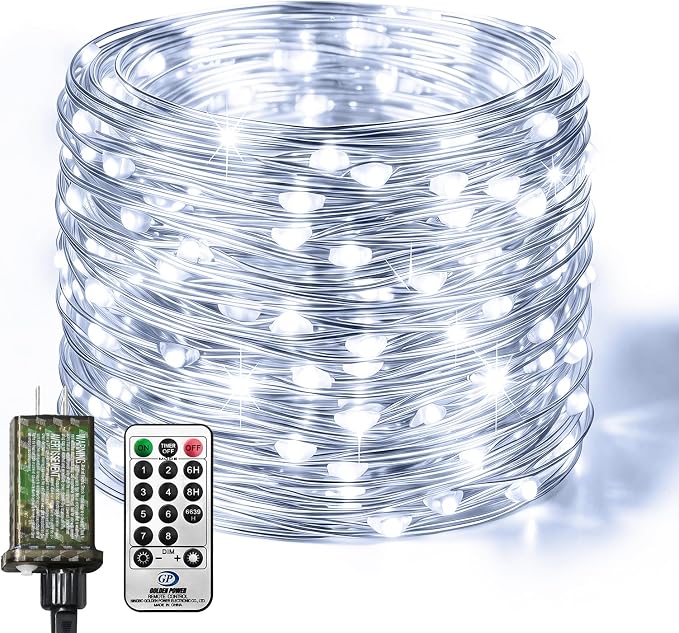 btfarm Fairy Lights Plug in with Remote, 66FT 200 LED Outdoor Twinkle Lights Waterproof with Timer, 8 Modes Indoor String Lights for Bedroom Patio Garden Wedding Christmas Decoration, Cool White