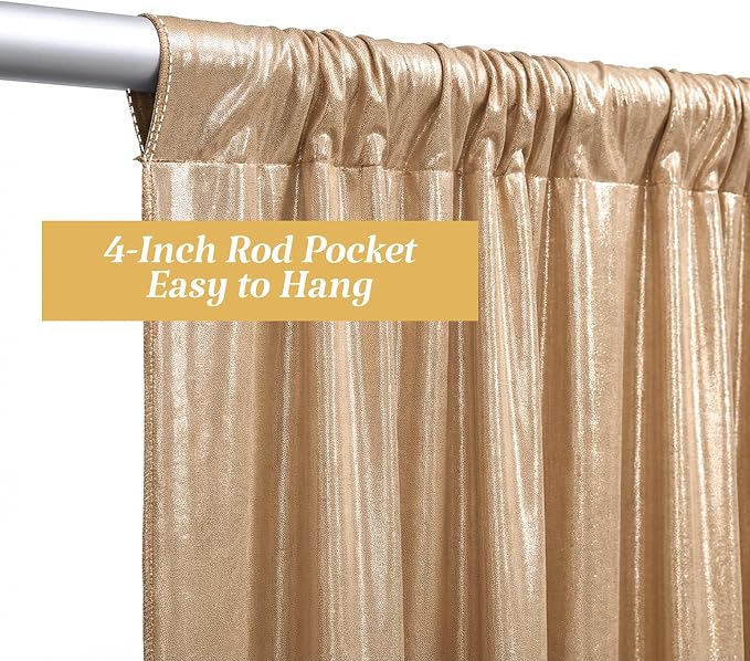 20×10FT Champagne Backdrop Curtain Shimmer Sequin Photo Backdrop Drapes Wrinkle-Free for Wedding Party Background Birthday Graduation Back Drop Bridal Baby Shower Christmas Halloween Stage Decor