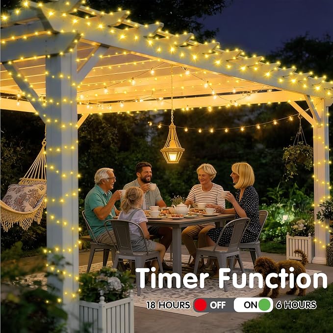 SAUIRS 403FT 1000 LED Christmas Lights Outdoor String Lights with 8 Modes Timer Waterproof Fairy Light Plug in for Outside Indoor Party Xmas Palm Tree Yard Wedding Decorations(Warm White)