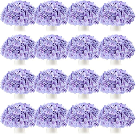 Tigeen 100 Pcs Hydrangea Artificial Flowers Bulk 7.48 Inch Artificial Hydrangeas with Removable Stems Faux Flowers Wedding Decor for Home Garden Party Decoration DIY Project (Orchid)