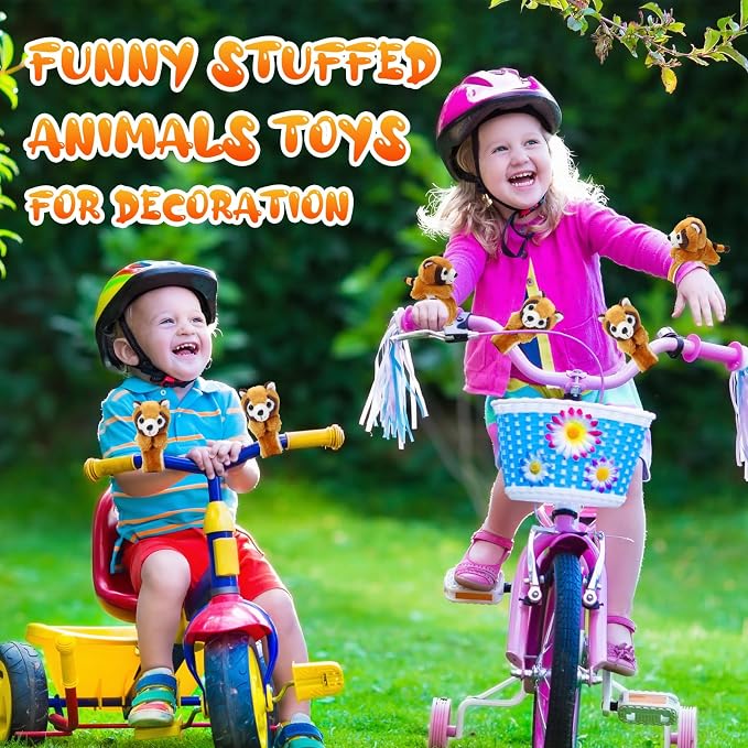 Lenwen 8 Pcs Stuffed Red Panda Animals Slap Bracelets for Kids 8.66 Inch Back to School Plush Animal Bracelets Adopt a Red Panda Favors Wrist Slap Snap Band Toy for Boys Girls Birthday Party Gifts