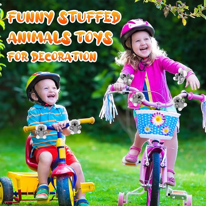 Lenwen 8 Pcs Stuffed Koala Animals Slap Bracelets for Kids 8.66 Inch Back to School Plush Animal Bracelets Adopt a Koala Bear Party Favors Wrist Slap Snap Band Toy for Boys Girls Birthday Gifts