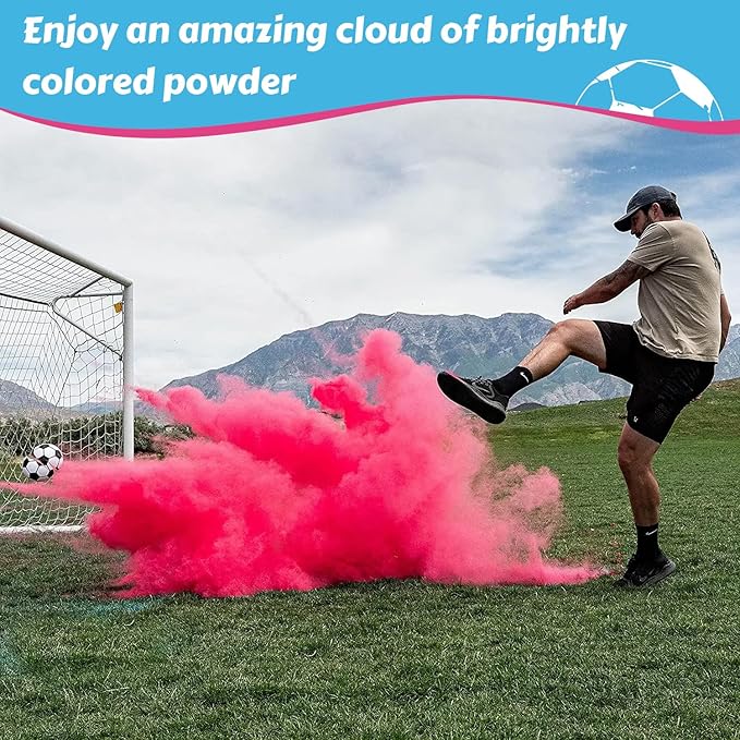 FIEKEICC Gender Reveal Soccer Ball Powder Kit 1blue&1pink Crazy Gender Reveal Ideas Exploding Soccer Balls Kit Gender Reveal Soccer Balls Kit Party Baby Shower Supplies for Boy or Girl Reveals
