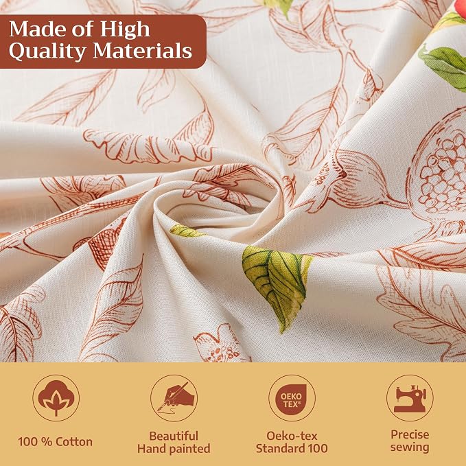 Maison d'Hermine Table Cloth Rectangle Table 100% Cotton 60 x 120 Inches Tablecloth Reusable Decorative Everyday Use for Dining Room, Farmhouse, Home, Party, Festive & Wedding - Vintage Harvest