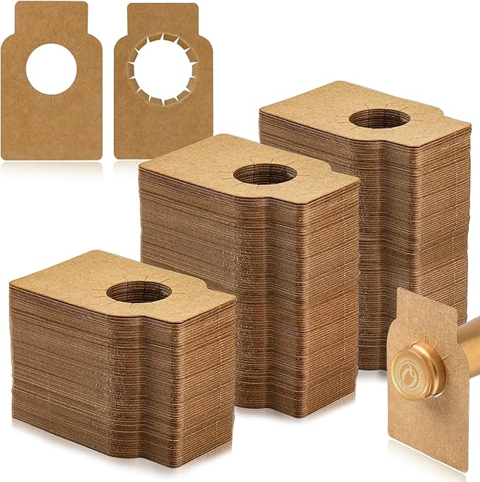500 PCS Kraft Paper Wine Bottle Tags Brown Wine Bottle Neck Tags Blank Wine Bottles Hanging Labels for Cellar, Champagne, Wine Racks Marker, Double Sided