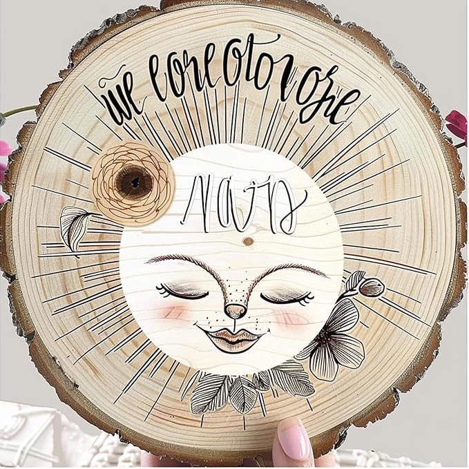 2pcs Large Wood Slices for Centerpieces 12-13 inches Wood Rounds for Tables Decor Rustic Wood Circles for DIY Crafts and Wedding Decor Round Wooden Discs Rustic Wedding Centerpiece