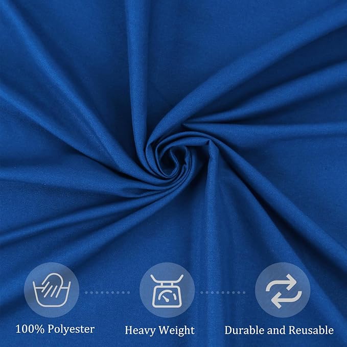 Fivenl 8 Pack Premium Round Tablecloth 120 Inch Round Table Covers Washable Polyester Fabric Round Table Clothes for Wedding Party Reception Banquet Buffet Restaurant (Royal Blue, 120 Inch)