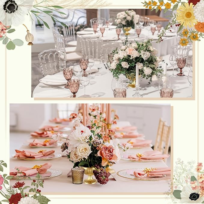 Ziliny 6 Pcs Gold Vases for Centerpieces 4.7" Wide 4" High Metal Compote Vases Bulk Wedding Table Centerpiece Flower Pot Vintage Floral Arrangements for Weddings Anniversaries Party Home Decor