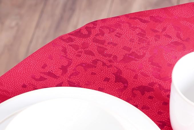 Maison d' Hermine Table Cloth Round Table 100% Cotton 69 Inches Fall Tablecloth Reusable Everyday Use for Thanksgiving Christmas Decorations Dining Farmhouse Party (Versailles)