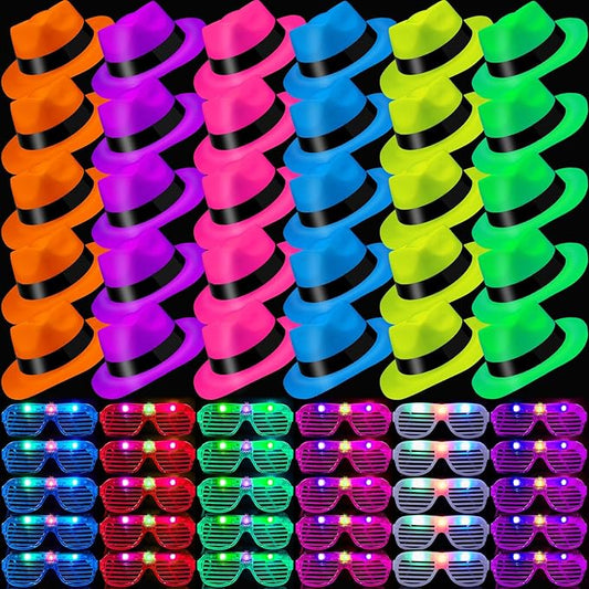 Neon Party Supplies Glow in the Dark Party Supplies for Hora Loca Party Carnival 80's Party Favors Decorations