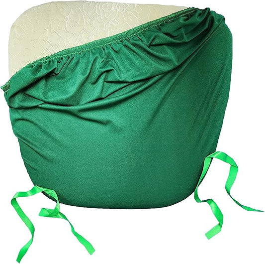 LA Linen Pack-4 Spandex Chiavari Chair Cushion Cover, Emerald Green